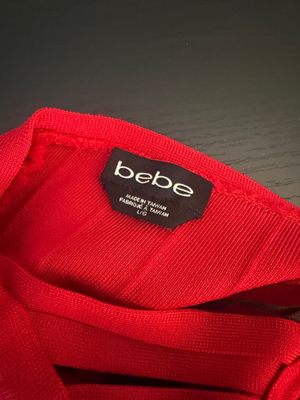 bebe Red Strappy Bandage Crop Top - Picture 3 of 3